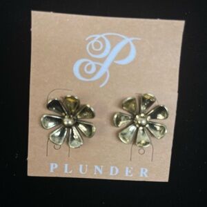 Plunder Metallic Floral Earrings